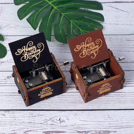 Customization Wooden hand-cranked music box Corporate Gifts