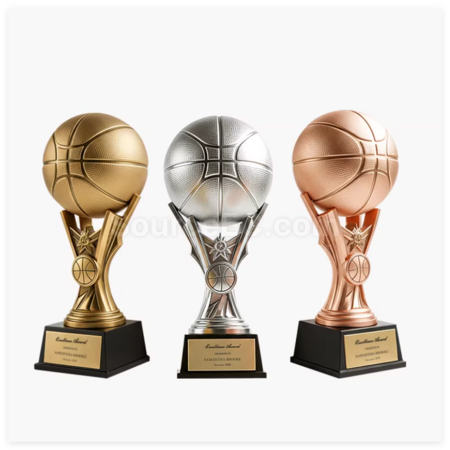Customization Metal Basketball Trophy Corporate Gifts