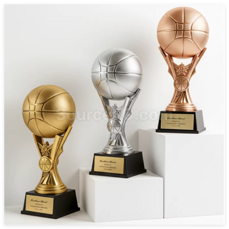 Customization Metal Basketball Trophy Corporate Gifts