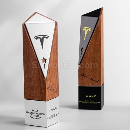 Customization Folded Edge Solid Wood Trophy Corporate Gifts