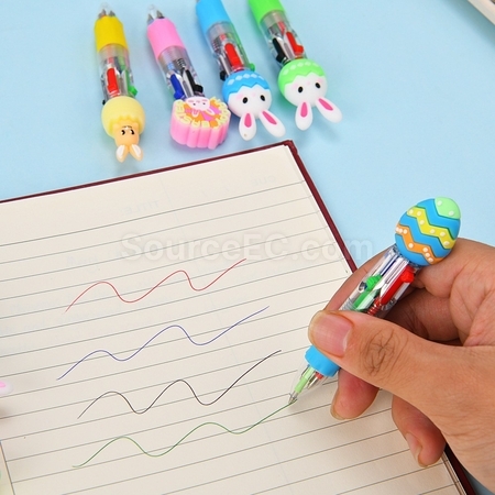 Customization Easter Cartoon Four-Color Pens Corporate Gifts