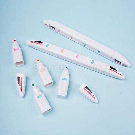 Customization High Speed Rail Shaped Fluorescent Pen Corporate Gifts