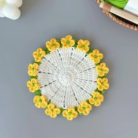 Customization Woven flower cup mat Corporate Gifts