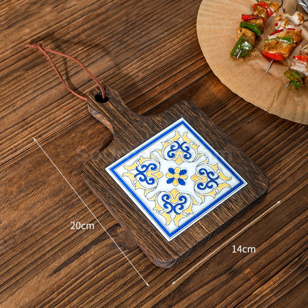 Customization Ceramic solid wood cup Coaster Corporate Gifts
