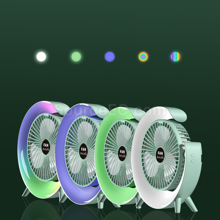 Customization Dazzling Night Light Desktop Fan Corporate Gifts