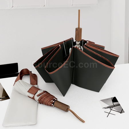 Customization Portable Color-Blocking Plastic Automatic Umbrella Corporate Gifts