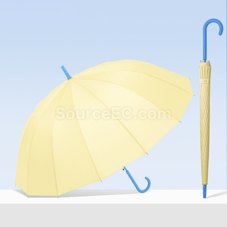 Customization Dopamine Contrasting Color Umbrella With Straight Bar And Long Handle Corporate Gifts