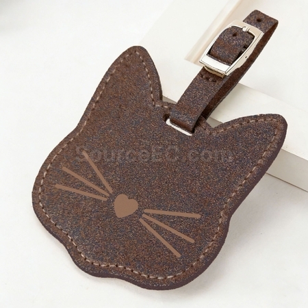 Customization Eco-friendly Cat Luggage Tag Made from Coffee Grounds Corporate Gifts