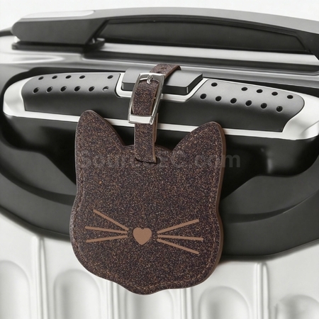 Customization Eco-friendly Cat Luggage Tag Made from Coffee Grounds Corporate Gifts