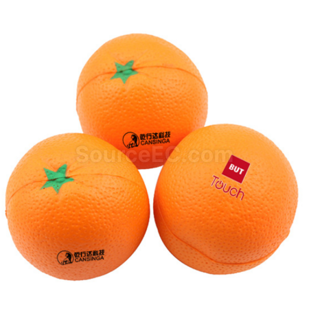 Customization Orange-shaped PU stress ball Corporate Gifts