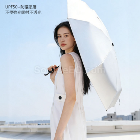 Customization Titanium Silver UV-Protective Umbrella for Sunny and Rainy Days Corporate Gifts