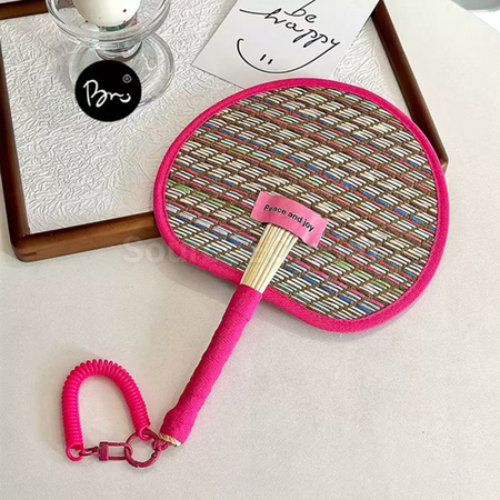 Customization Color Straw Fan Corporate Gifts