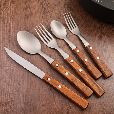 Customization Titanium Wood Tableware Set Corporate Gifts