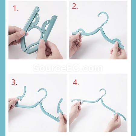 Customization Folding Clothes Hanger With Storage Bag, Travel Clothes Drying Rack Corporate Gifts