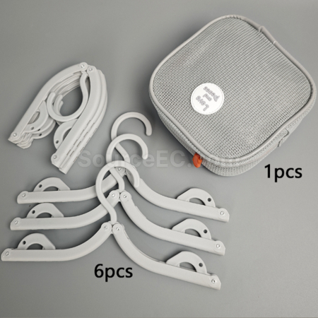 Customization Folding Clothes Hanger With Storage Bag, Travel Clothes Drying Rack Corporate Gifts