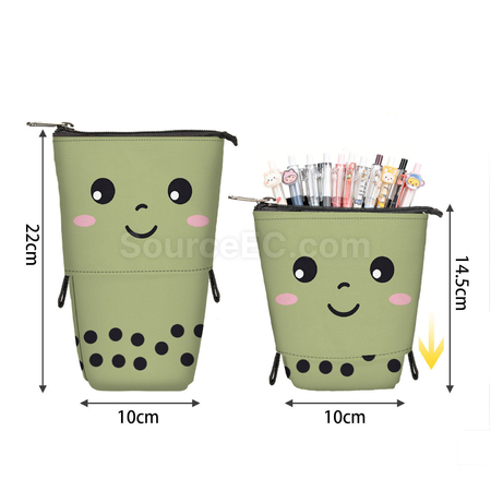 Customization Milk Tea Retractable Pencil Case Corporate Gifts