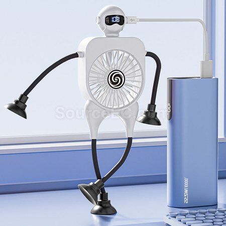 Customization Intelligent Digital Display Suction Cup Fan Corporate Gifts