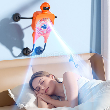 Customization Intelligent Digital Display Suction Cup Fan Corporate Gifts