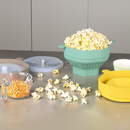 Customization Silicone Popcorn Bowl With Handle Corporate Gifts