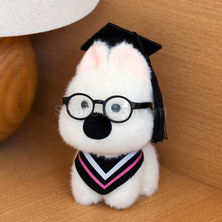 Customization West Highland White Terrier Plush Graduation Doll Corporate Gifts