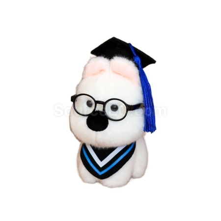 Customization West Highland White Terrier Plush Graduation Doll Corporate Gifts