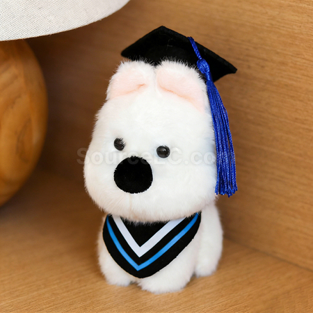 Customization West Highland White Terrier Plush Graduation Doll Corporate Gifts