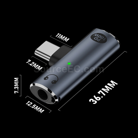 Customization Type-C 2-in-1 Headphone Charging Adapter Corporate Gifts