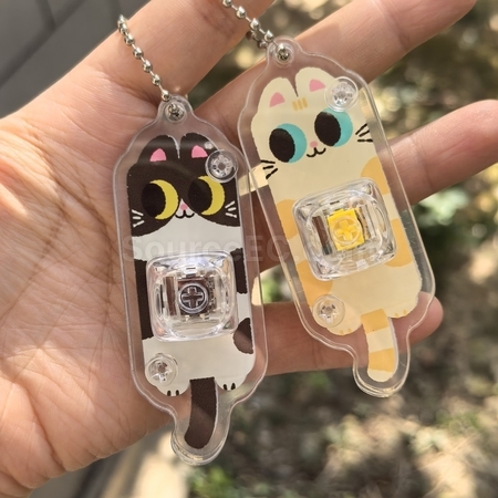 Customization Cat Button Stress Relief Toy Keychain Corporate Gifts
