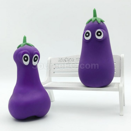Customization Eggplant TPR Stress Relief Toy Corporate Gifts