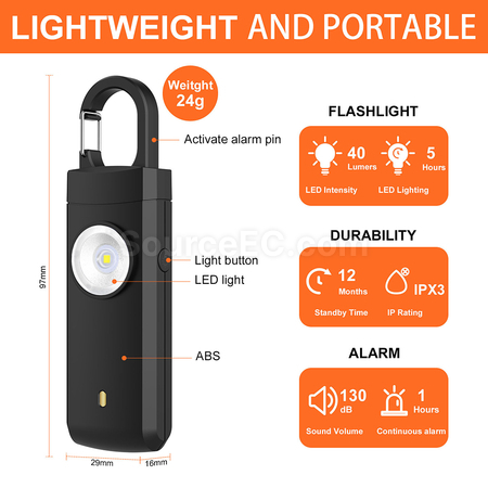 Customization Carabiner Outdoor Alarm Corporate Gifts