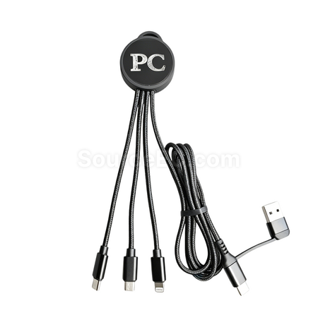 5-in-1 Llluminated Logo Charging Cable