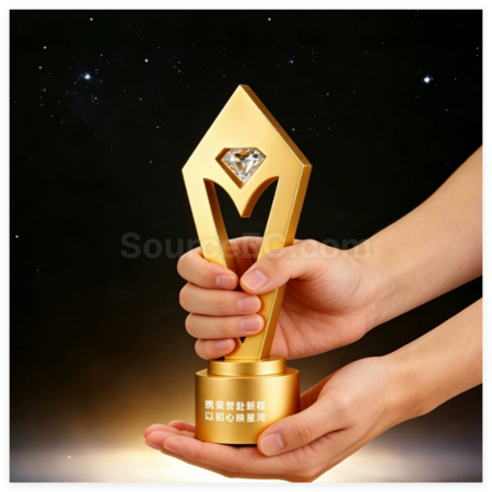 Customization Creative Diamond Metal Trophy Corporate Gifts