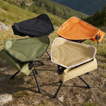 Rotatable Folding Stool for Outdoor Camping
