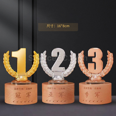 Customization Wooden Metal Trophy Corporate Gifts