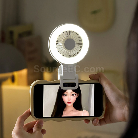 Customization Mini fan fill light with clip Corporate Gifts