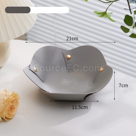 Customization Flower Shape PU Leather Tray Corporate Gifts