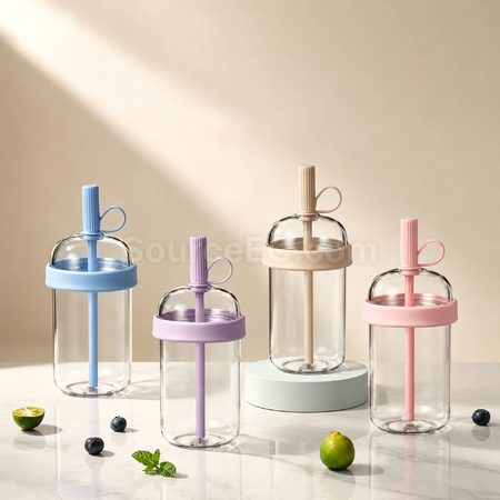 Tritan straw cup for milk tea