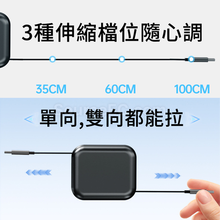 Customization 240W Retractable Dual Type-C Transmission Cable Corporate Gifts