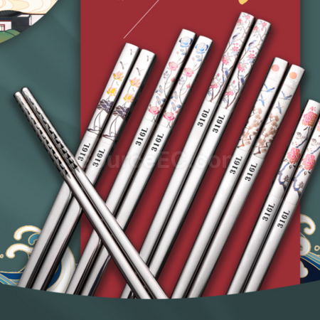 Customization Chinese-style 316 Stainless Steel Chopsticks Corporate Gifts