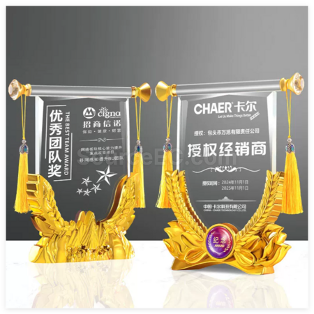 Customization Creative Crystal Banner Award Corporate Gifts