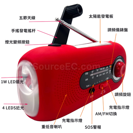 Customization SOS Disaster Prevention Emergency Flashlight Radio Corporate Gifts
