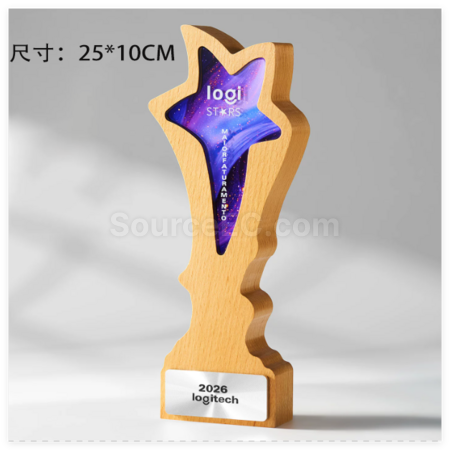 Customization Creative Wooden Crystal Trophy Corporate Gifts