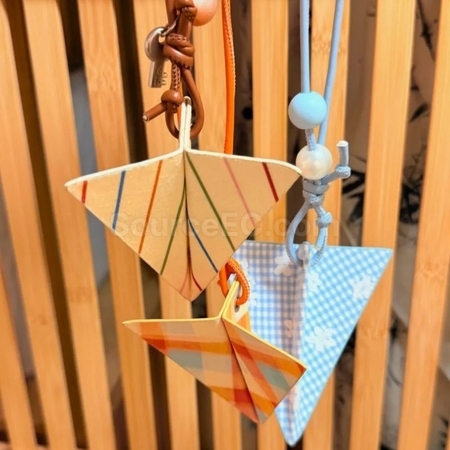 Customization Fabric Paper Plane Pendant Keychain Corporate Gifts