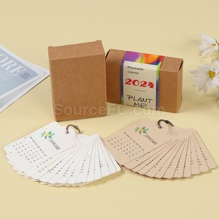 Customization Seed Paper Calendar Desk Calendar Corporate Gifts