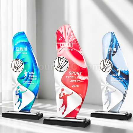 Customization Aluminum Crystal Trophy Corporate Gifts