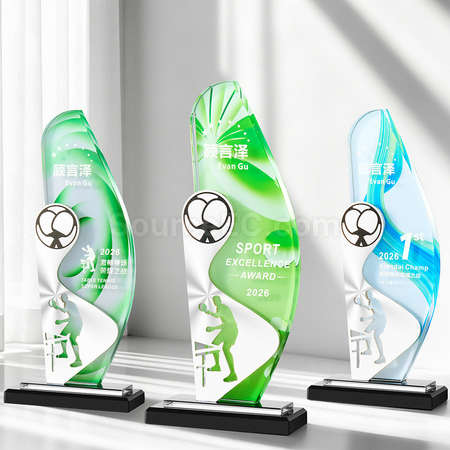 Customization Aluminum Crystal Trophy Corporate Gifts