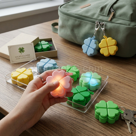Customization Four-Leaf Clover Stress Relief Keychain Corporate Gifts