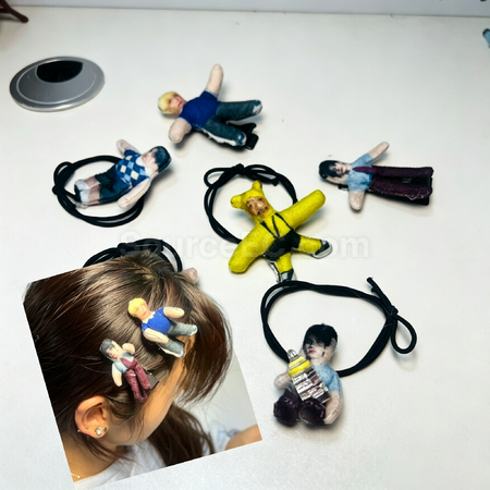 Rat-shaped plush headband and hair clips