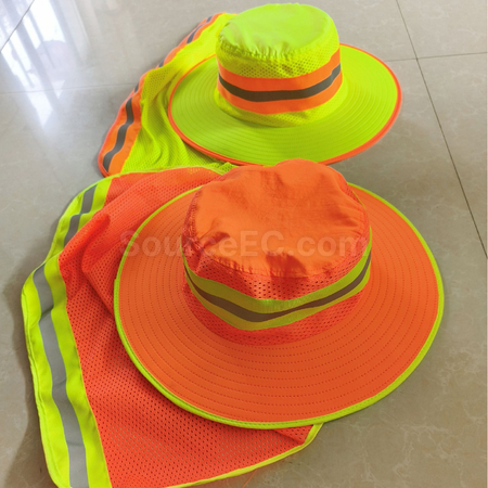 Customization High‑Visibility Fluorescent Bucket Hat for Outdoor Work Corporate Gifts