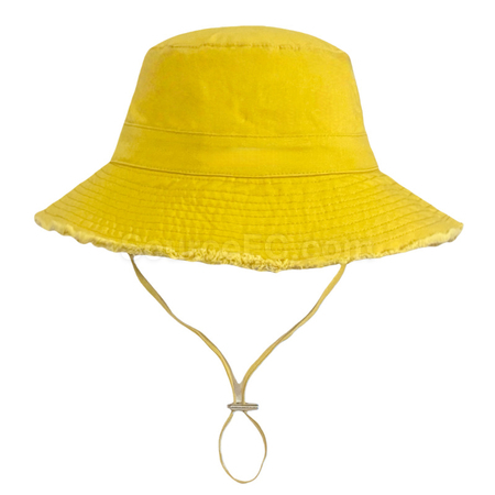 Customization Frayed Solid‑Color Cotton Bucket Hat Corporate Gifts
